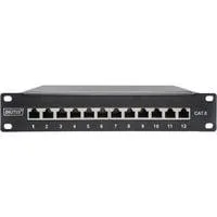 Patchpanel DN-91612S schwarz, 254 mm (10"), Cat.6