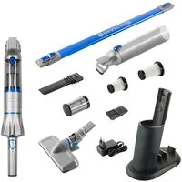 Genius Akku-Handstaubsauger INVICTUS ONE 2.0 Hand- und Bodenstaubsauger Set 16-tlg. dunkelblau, beutellos, für Böden, Möbel, Polster, Fugen, Auto und schwer erreichbare Stellen