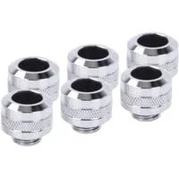Eiszapfen PRO 13mm HardTube Fitting G1/4 - Chrome, Verbindung chrom, 6er Set
