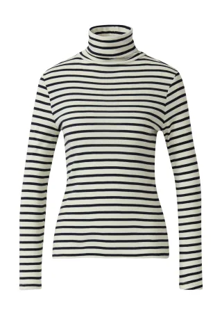 s.Oliver - T-Shirt blau/creme - Gr. - 40