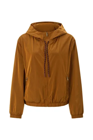 Rich & Royal - Short Hooded Wind Breaker cinnamon - Gr. - 38