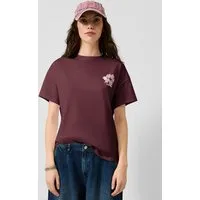 QS Kurzarmshirt T-Shirt Baumwollshirt mit Rücken- und Frontprint