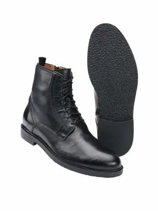 Mey & Edlich Herren Edelrebell-Boot Schwarz Obermaterial, Futter und Decksohle: Kalbeder