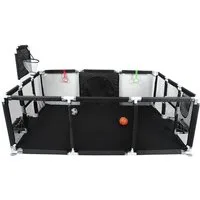 JEOBEST Laufgitter Laufstall Baby 180x120cm, Laufstall mit atmungsaktivem Netz, große Sicherheitsspielplatz, mit Balls y Pull Rings
