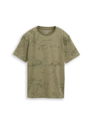 tom tailor kids - Tie-Dye T-Shirt khaki natural lines - Gr. - 152