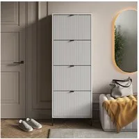 Vicco Schuhkipper Eliza, Weiß, 60 x 168 cm mit 4 Klappschubladen (1 St)