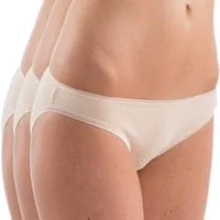 HERMKO Slip 5032 (Pack, 3er) 5032 3er Pack Damen Mini Slips aus Baumwolle / Elastan