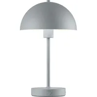skølm Tischleuchte Aeriala mit Akku, Grau, warmweißes Licht, Nachttischlampe dimmbar, LED Tischleuchte aufladbar, Pilzform