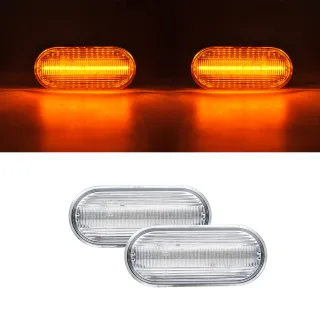 2x LED Seitenblinker Blinker in Weiss SET für Seat Ibiza 6L Alhambra Toledo Leon 1M Ford C-Max Fiesta Focus II Galaxy Octavia 1U