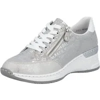 Rieker Sneaker mit Lettern bedruckt, Freizeitschuh, Halbschuh, Schnürschuh