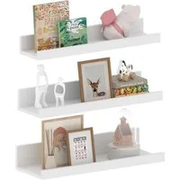 PFCTART Wandregal Wandboard ohne Bohren – 3er Set Acrylregal 27 cm Weiß, Küchenregal Wand & Badregal ohne Bohren – einfache Montage 3-tlg., Stark haftend & wasserfest – Wandregal für Bad & Küche