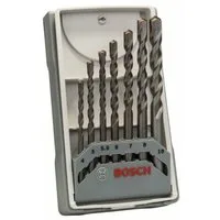 BOSCH Spiralbohrer Betonbohrer Set, Silver Percussion, 7-teilig, 4, 5, 5.5, 6 2607017083