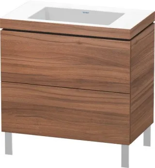 Duravit L-Cube c-bonded Set bodenstehend Nussbaum Matt 800x480x698 mm - LC6937N7979 LC6937N7979