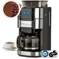 Barista Kaffeemaschine mit Mahlwerk mit verstellbarem Mahlwerk & Glaskanne, 24h Timer & Permanentfilter, 0.03l Kaffeekanne, Kaffeemaschine für Bohnen & Pulver