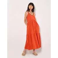 Apricot Midikleid Shell Detail Midaxi Dress mit Trägern