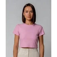 GORG Kurzarmshirt Damen Geripptes Cropped T-Shirt aus Bio-Baumwolle & TENCEL Modal