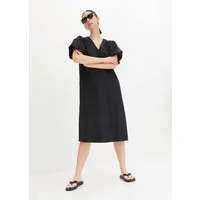 bonprix Midikleid aus reiner Baumwolle, A-Linie Passform, halbarm, eleganter Stil