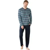 Hajo Pyjama Herren-Schlafanzug Single-Jersey gemustert