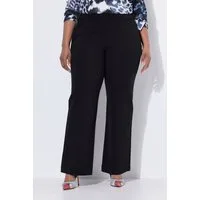 Ulla Popken Schlupfhose Punto-Hose gerades weites Bein Elastikbund