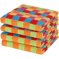 Cawö Handtuch Set Lifestyle, Walkfrottee (Spar-Set, 4-St), 4 X Handtuch im Set - Baumwolle - Saugstark - Weich und pflegeleicht