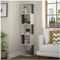 Decortie Bücherregal Piri, Standregal Bücherregal Holz Wohnzimmer, 35 x 30 x 161 cm