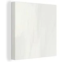 OneMillionCanvasses® Leinwandbild Taupe - Abstrakt - Weiß, Fotodruck (1 St), Wandbild, Deko Schlafzimmer Wohnzimmer Flur 20x20 cm