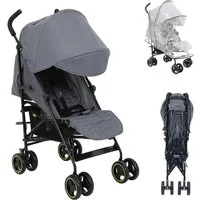 FANNOU Kinder-Buggy Klein Zusammenklappbar mit Liegefunktion, Reisebuggy bis 22kg, Kinderwagen Inkl. Sonnenverdeck, Regenverdeck und Getränkehalter