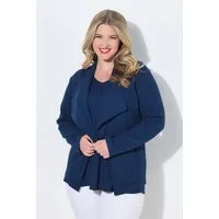 MIAMODA Sommerjacke Jerseyjacke offene Passform Spatenkragen