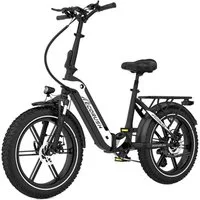 ECORUSH E-Bike Faltrad R2 20*4,0 Zoll Elektrofahrrad bis zu 60-100km, 7 Gang shimano shimano Schaltwerk, Kettenschaltung, Heckmotor, 499,2 Wh, Faltrad, MTB E Mountainbike, Pedelec für Damen u. Herren