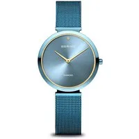 Bering Quarzuhr Bering Charity blau glänzend 18132-Charity1 18132-Charity1, Hochwertiges Produkt mit zeitlosem Design, sorgfältiger Verarbeitung
