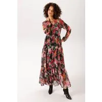 Aniston CASUAL Maxikleid (mit Jersey-Unterkleid) mit farbenfrohen Batikblumen bedruckt - NEUE KOLLEKTION