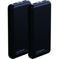 OUTMARK SWIFTER 10.000 2x USB-A Ausgang, 1x USB-C zum Laden der Powerbank 10000 mAh, Fast Charge 2 x 2,4A