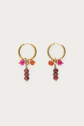 My Jewellery - Creolen mit Schmucksteinen gold - Gr. - OS