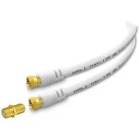 ARLI TV-Kabel, F-Stecker, F-Verbinder (2000 cm), 20m Verlängerungskabel Anschlusskabel TV HD Satkabel vergoldet 135 dB