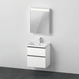 Duravit D-Neo Möbelwaschtisch mit Waschtischunterbau und Spiegelschrank 600x480x2000 mm - DE0145R181 DE0145R18180000