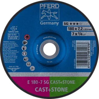 PFERD TOOLS Schruppscheibe E Leistungslinie SG CAST+STONE für Guss/Stein - 62917625