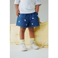 Next Jeansshorts Jeansshorts mit Stickerei, Daisy (1-tlg)