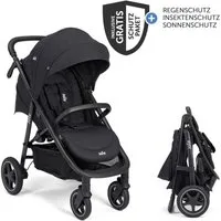 Joie Sport-Kinderwagen Mytrax Pro - Raven, Sportwagen mit Liegefunktion & Regenschutz höhenverstellbar bis 22 kg