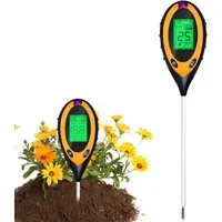 ibettertec Feuchtigkeitsmesser Bodentester, Boden PH-Messer, 4 in 1 Bodenmessgerät Feuchtigkeit, (Fruchtbarkei, Boden-Feuchtigkeitsmessgerät, Bodentest Messgerät für Pflanzen Gartenarbeit Rasen Garten), Fruchtbarkei, Boden-Feuchtigkeitsmessgerät