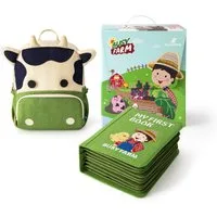 My First Book Lernspielzeug Montessori Quiet Book, Busy Farm, Sensorik, Set inkl. Rucksack, Busy Book, Beschäftigung ab 1 Jahr, Reisespielzeug, Geschenk