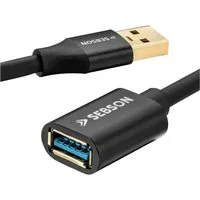 SEBSON USB Verlängerung 2m - A Stecker/A Buchse - USB 3.0 Datenkabel 5 Gbit/s Smartphone-Kabel, (200 cm)