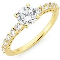 Firetti Fingerring Schmuck Geschenk Silber 925 Silberring Verlobungsring, mit Zirkonia (synth)