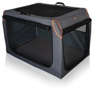 Knuffelwuff faltbare Hundebox Auto Transportbox Alverstone mit Aluminiumgestell für den Kofferraum L
