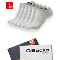 QOLONIA Socken Kurze Sneaker Socken aus Bio-Baumwolle für Damen & Herren /QSOCKS (Packung, 6 Paar) Kurze Socken mit Gepolsterte Sohle, nahtlos und kein Gummidruck