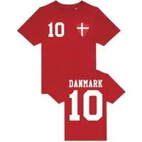 Youth Designz T-Shirt Dänemark Kinder T-Shirt im Fußball Trikot Look WM 2026 mit trendigem Motiv