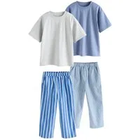 Next Pyjama 2er-Pack Kurzarm-Schlafanzüge mit langer Hose (4 tlg)