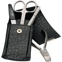 ERBE Maniküre-Etui Lederetui Travel, 4 tlg., Taschenetui, Rindleder, rostfrei
