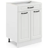 Vicco Unterschrank R-Line, Weiß Landhaus/Weiß, 60 cm mit Schublade, ohne Arbeitsplatte (1-St)