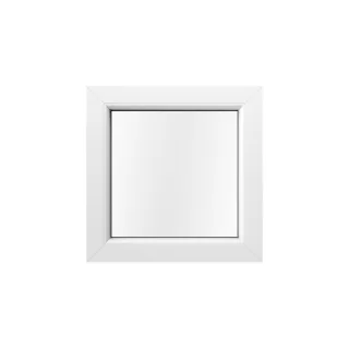 Kunststofffenster Holzoptik, Weiß, aluplast IDEAL® 4000, Reinweiß strukturell, 51x51 cm, individuell konfigurieren
