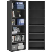 Bellamio Regal Apol Bücherregal 176 cm hoch, mit offenen Fächern & Schubladen, Standregal, Holzregal mit 6 höhenverstellbaren Fächern, 176 cm hoch